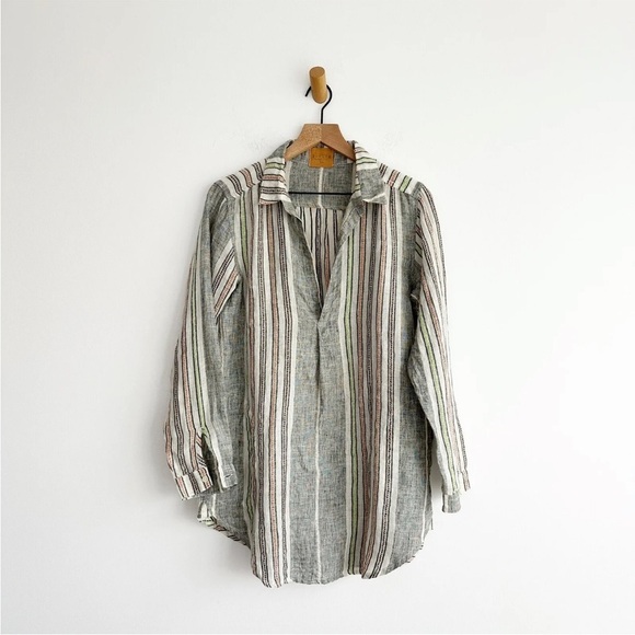 CP Shades Other - CP Shades Women's 100 % Linen Woven Cover Up Tunic Shirt Top Lightweight Size XS